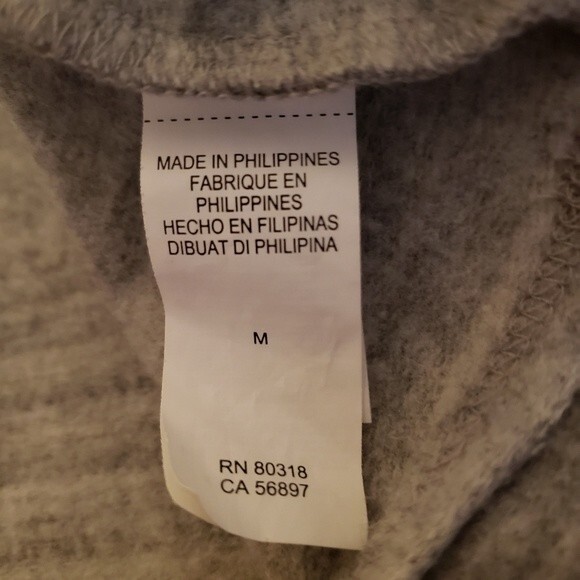 Lucky Brand Fleece Hooded Pullover In Grey Size M - Picture 12 of 14